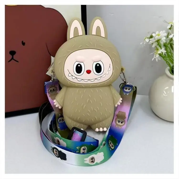 Labubu Monsters Cartoon Silicone Wallet Macaroon Mini Crossbody Bag Labubus Portable Waterproof Storage Shoulder Bag Kids Gifts Labubu Monsters Cartoon Silicone Wallet Macaroon Mini Crossbody Bag Labubus Portable Waterproof Storage Shoulder Bag Kids Gifts