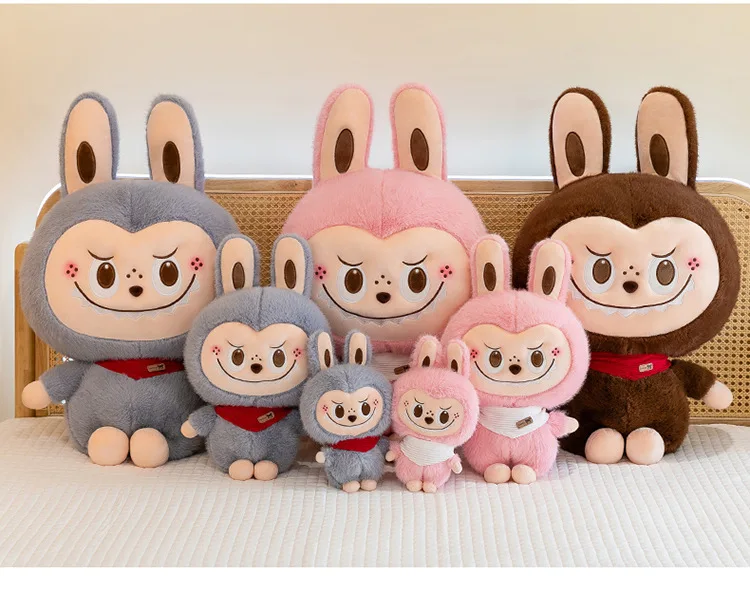 85cm Big Size Labubu Funny Cartoon Anime Plush Stuffed Doll Room Plushies Pillow Kawai Ornaments Children's Holiday Gifts
