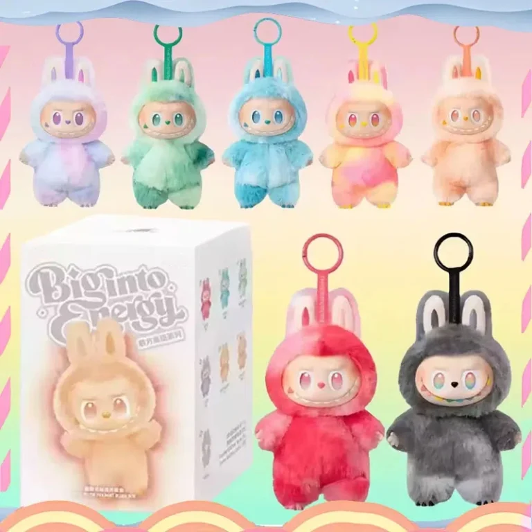 Labubu 2nd Generation Series Multi Color Cute Doll Head Plush Toy Backpack Pendant Keychain Anime Peripheral Mysterious Box Gift