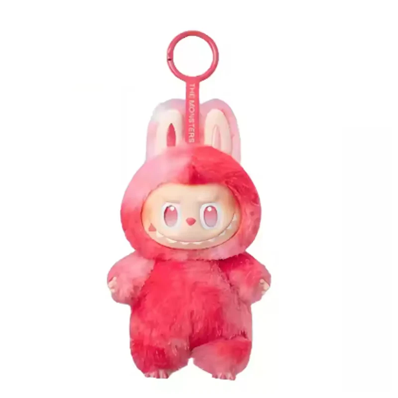 1:1 Quality Kawaii Monster For Labubu Series PVC Macaron Pendant Doll Monster Keychain Birthday Holiday Kids Gift