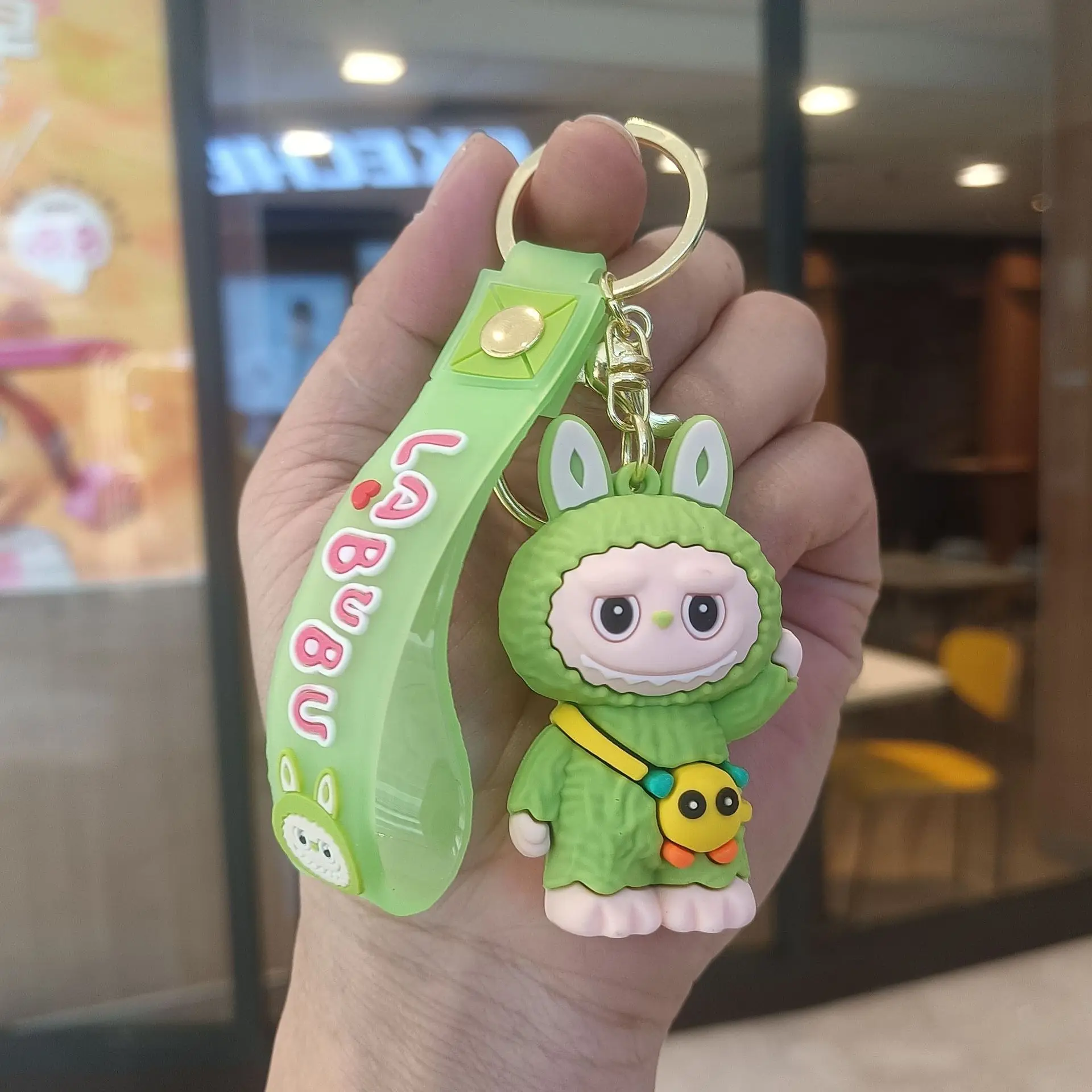 Cute Keychains Women for Bag Charm Anime Sheep Labubu Keychain Llaveros Doll Keyring Car Key Chain Accessories