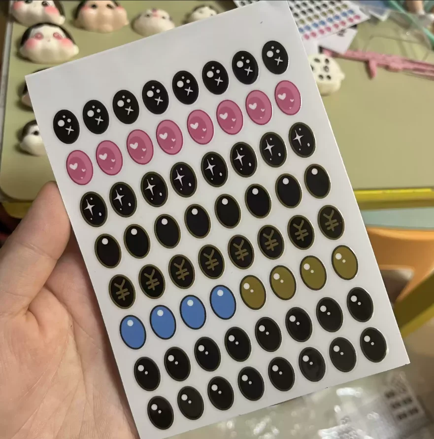 17cm Labubu V1v2 Custom Gorgeous And Exquisite Eye Stickers Eyelash Stickers Vinyl Dolls Makeup Diy Tools Accessories 17cm Labubu V1v2 Custom Gorgeous And Exquisite Eye Stickers Eyelash Stickers Vinyl Dolls Makeup Diy Tools Accessories