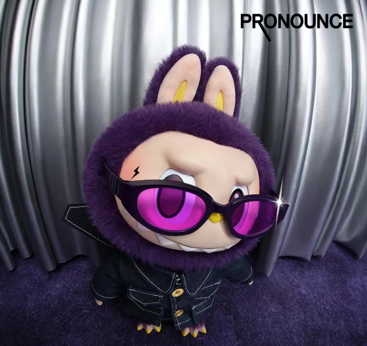 40cm Labubu Milan Fashion Week Joint Vinyl Limited Edition Plush Doll Purple Toy Doll Cute Pendant Cartoon Decor Toys Gift