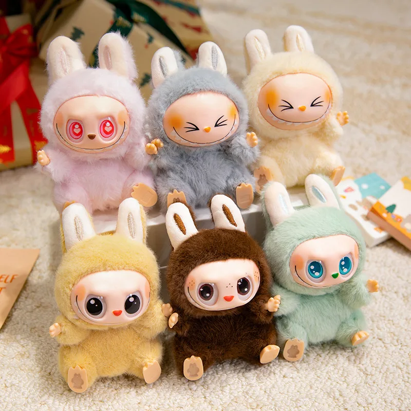 15cm Labubu Plush Toy The Monsters Heartbeat Macaron Doll Enamel Face Cute Stuffed Anime Pendant Tabletop Ornament Gift Girl