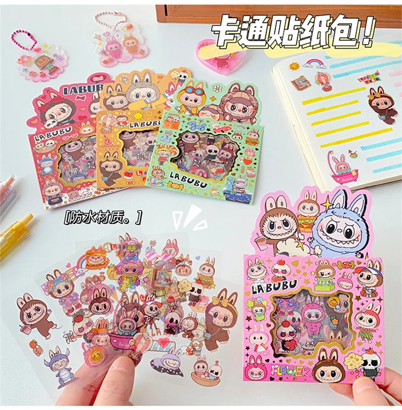 Cartoon Labubu Series Sticker 5pcs Cute Waterproof Sticker Creative Handbook Material Stickers Labubu Stickers for Children Cartoon Labubu Series Sticker 5pcs Cute Waterproof Sticker Creative Handbook Material Stickers Labubu Stickers for Children