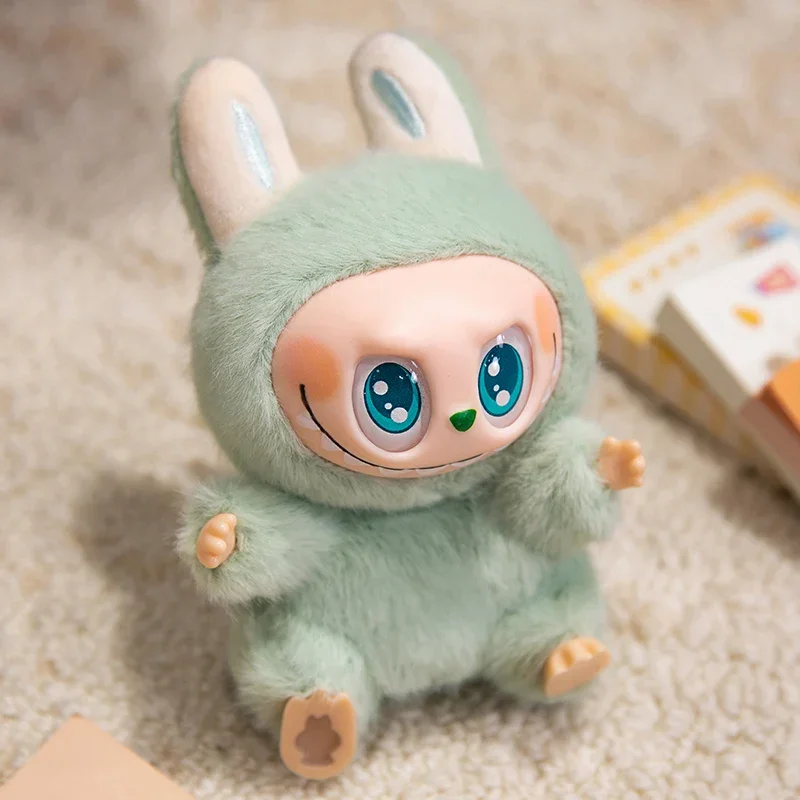 15cm Labubu Plush Toy The Monsters Heartbeat Macaron Doll Enamel Face Cute Stuffed Anime Pendant Tabletop Ornament Gift Girl