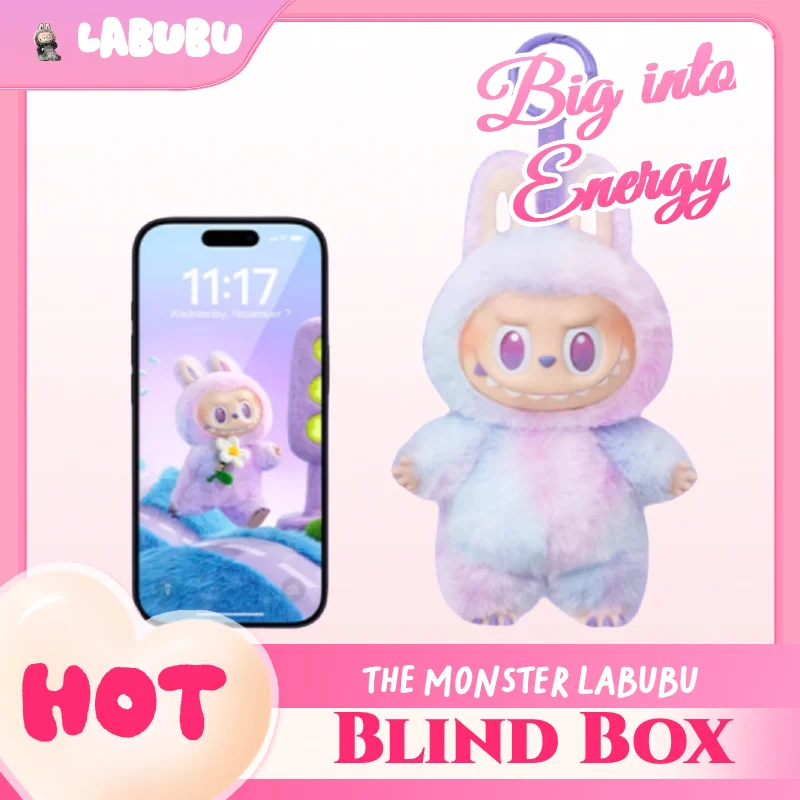 1:1 Quality Kawaii Monster For Labubu Series PVC Macaron Pendant Doll Monster Keychain Birthday Holiday Kids Gift