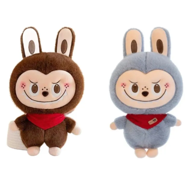 25CM Cute Rabbit Labubu Plush Toy Cute Bubble Mart Doll Stuffed Cloth Doll Children's Pillow Birthday Gift