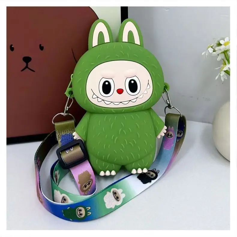 Labubu Monsters Cartoon Silicone Wallet Macaroon Mini Crossbody Bag Labubus Portable Waterproof Storage Shoulder Bag Kids Gifts Labubu Monsters Cartoon Silicone Wallet Macaroon Mini Crossbody Bag Labubus Portable Waterproof Storage Shoulder Bag Kids Gifts