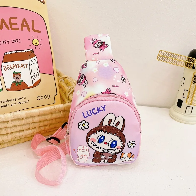 2024 Bubble Mart Labubu children's bag chest bag cartoon explosion girl accessories bag tide tide slimbopher bag 2024 Bubble Mart Labubu children's bag chest bag cartoon explosion girl accessories bag tide tide slimbopher bag