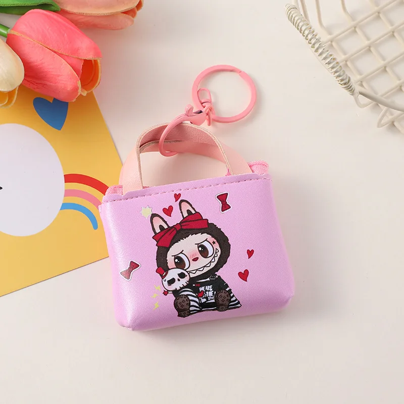 Cartoon Labubu Monster Keyring Exquisite Coin Purse Lightweight Keychain Leather Women's Portable Lipstick Headphone Storage Bag Cartoon Labubu Monster Keyring Exquisite Coin Purse Lightweight Keychain Leather Women's Portable Lipstick Headphone Storage Bag