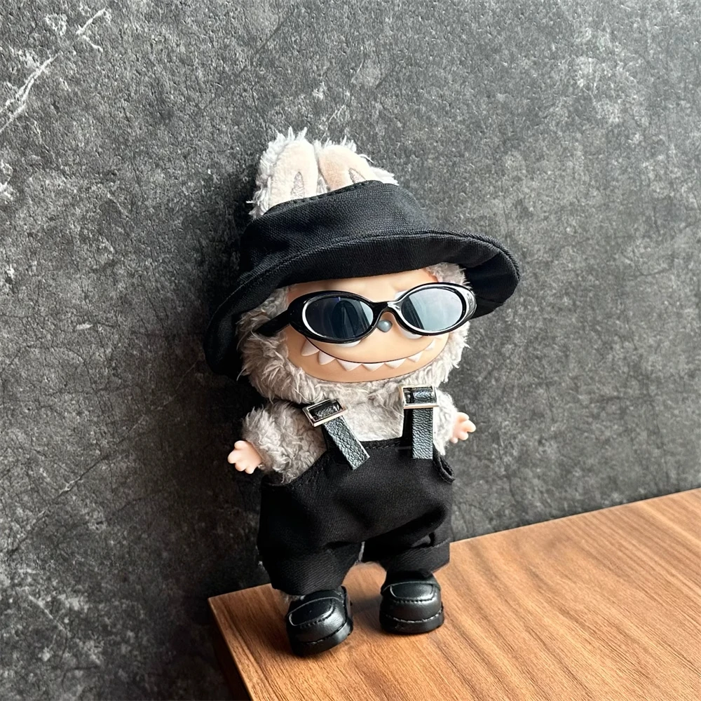 6.5cm Oval Sunglasses Fashion Transparent Plastic Glasses for Labubu MSD SD Plush for Kpop Idol Doll Sunglasses Accessories