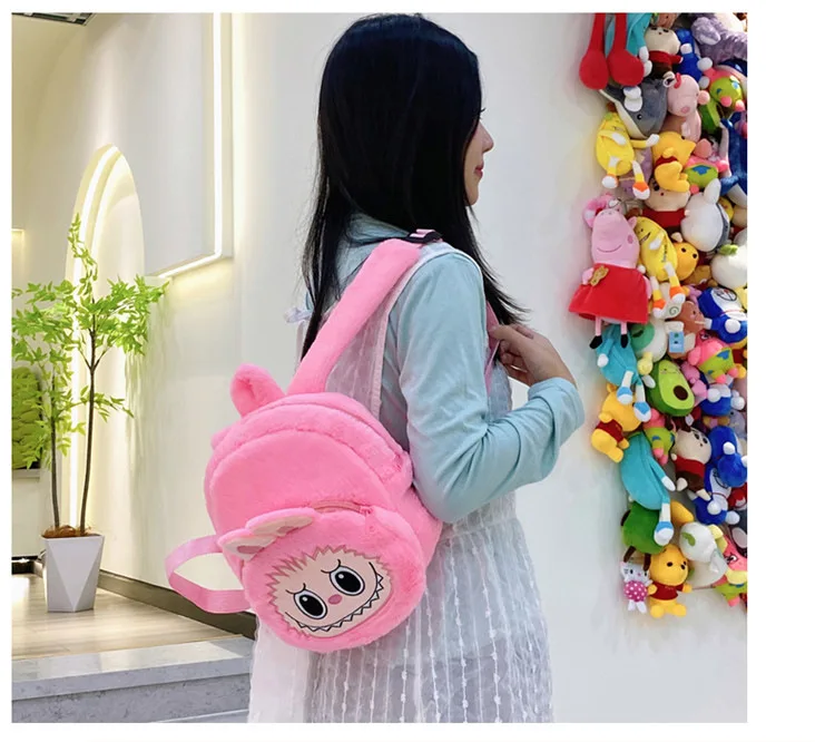 2024 Labubu Bakcpack for Girls Kids Cute Cartoon Plush Doll Bag Student Kawaii Backpack Outdoor Travel Bag 2024 Labubu Bakcpack for Girls Kids Cute Cartoon Plush Doll Bag Student Kawaii Backpack Outdoor Travel Bag