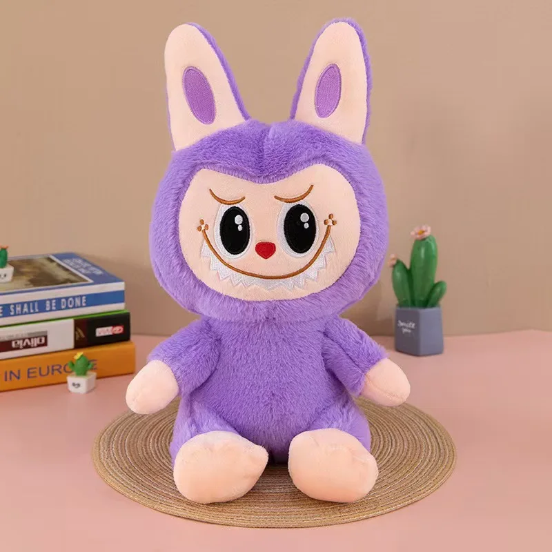 25cm Kawaii Labubu Rabbit Stuffed Plush Play Cartoon Anime Labubu Plush Doll Sleeping Pillow Giving Girlfriend Birthday Gift