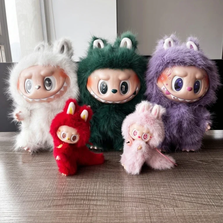 In Stock New 38cm The Monster Labubu Series Zimomo Big Angel Creative Doll  Vinyl Pendant Doll Model Replica Toys Birthday Gifts