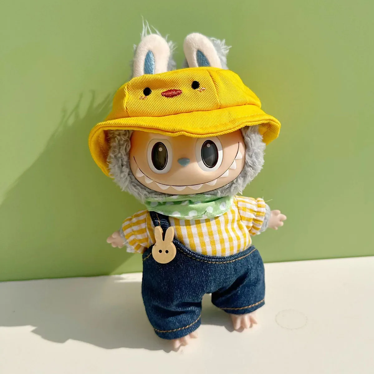For Labubu Dolls Cute Mini Plush Doll'S Clothes Strap Pants Set Clothes Dolls DIY Accessories Gifts For Labubu Dolls Cute Mini Plush Doll'S Clothes Strap Pants Set Clothes Dolls DIY Accessories Gifts