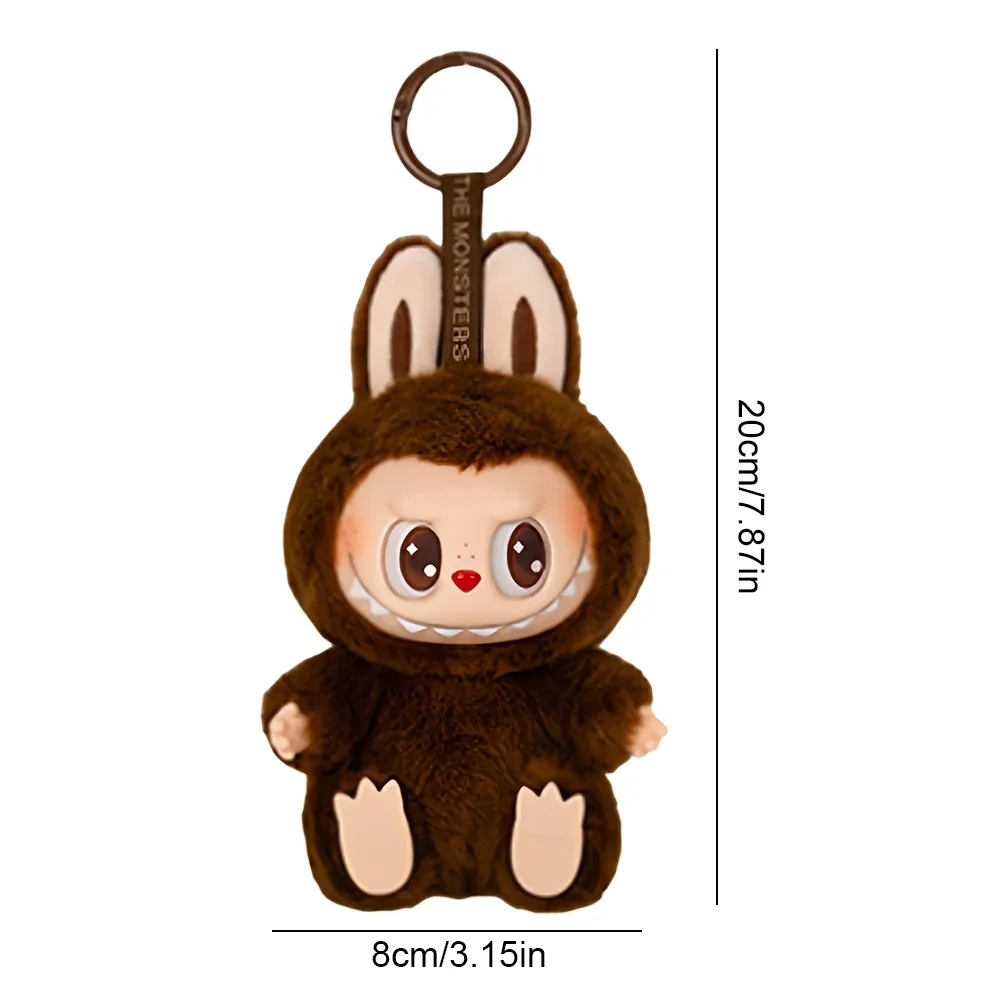 Labubu Monster Doll with Backpack Blind Box Heartbeat Macaron Mokoko Anime Character Guessing Bag Pendant Gift Replica