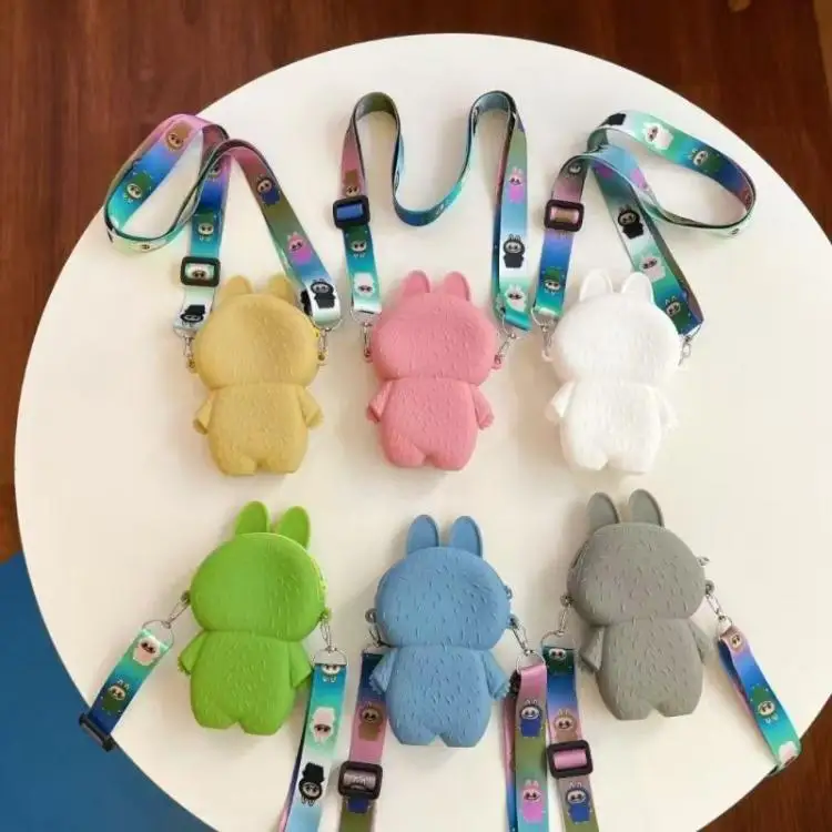 Labubu Monsters Cartoon Silicone Wallet Macaroon Mini Crossbody Bag Labubus Portable Waterproof Storage Shoulder Bag Kids Gifts Labubu Monsters Cartoon Silicone Wallet Macaroon Mini Crossbody Bag Labubus Portable Waterproof Storage Shoulder Bag Kids Gifts
