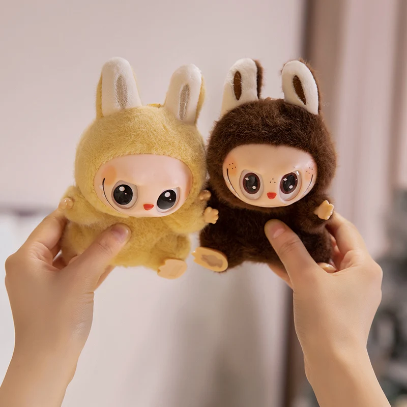 15cm Labubu Plush Toy The Monsters Heartbeat Macaron Doll Enamel Face Cute Stuffed Anime Pendant Tabletop Ornament Gift Girl