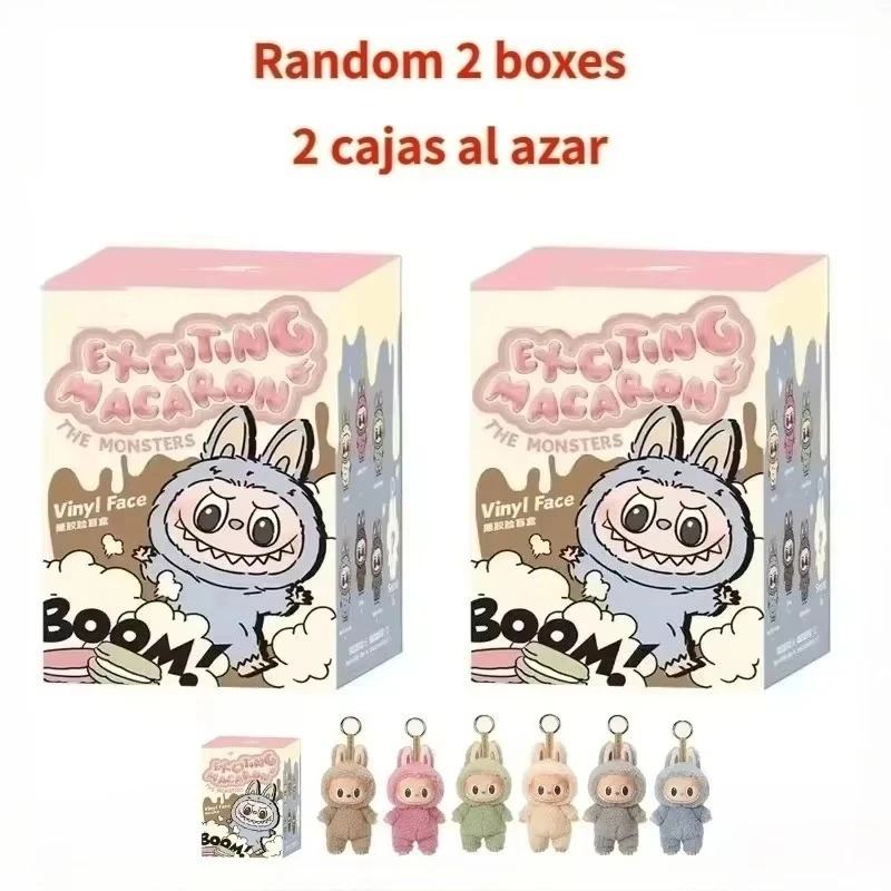New High Quality Macaron 2 The Monsters Labubu Sitting Party Vinyl Plush Blind Box Decorative Surprise Box Doll Collection Gift