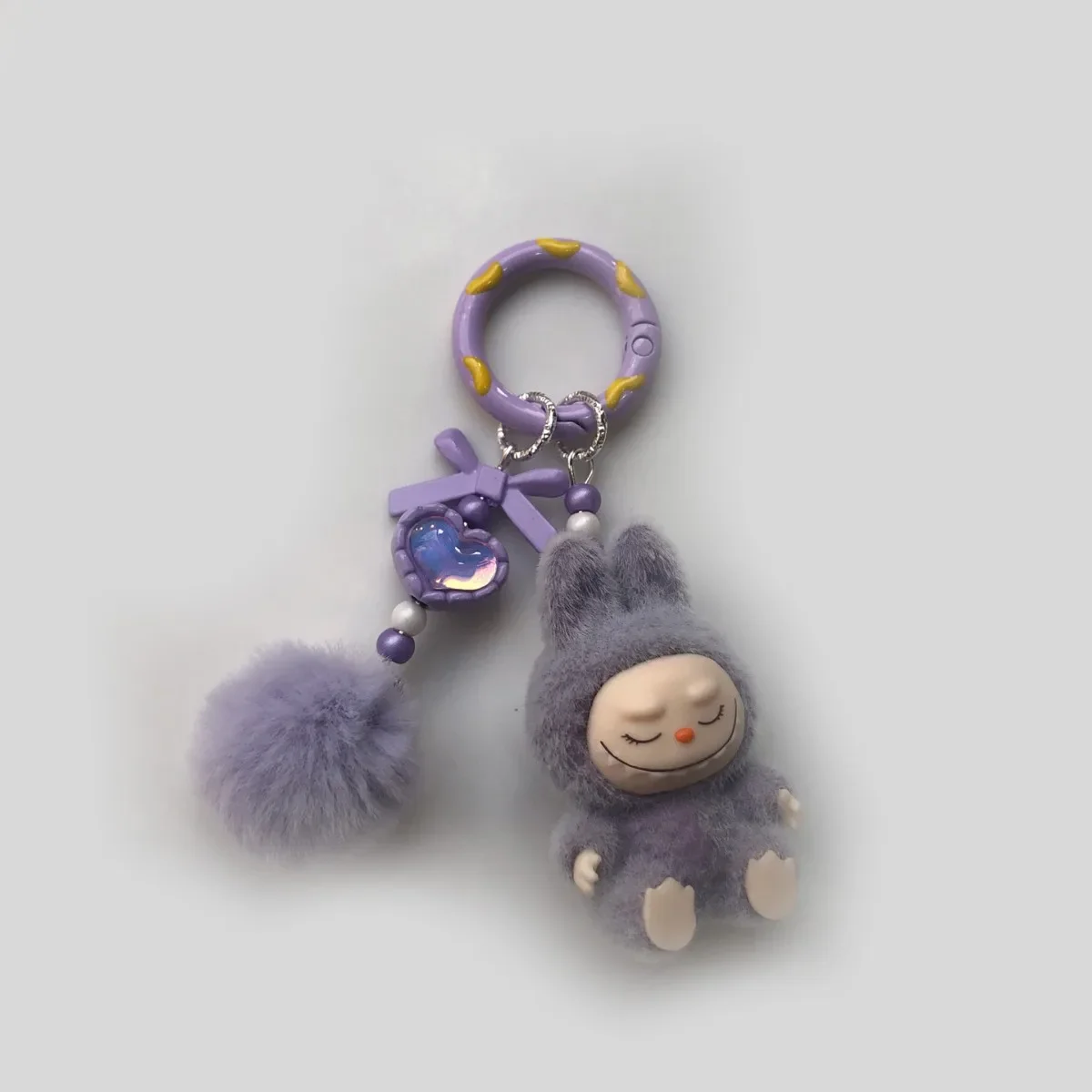 Kawaii Labubu Keychain Cartoon Creative Three-Dimensional Doll Students Schoolbag Pendant Car Keyring Women and Men Trend Gifts Kawaii Labubu Keychain Cartoon Creative Three-Dimensional Doll Students Schoolbag Pendant Car Keyring Women and Men Trend Gifts