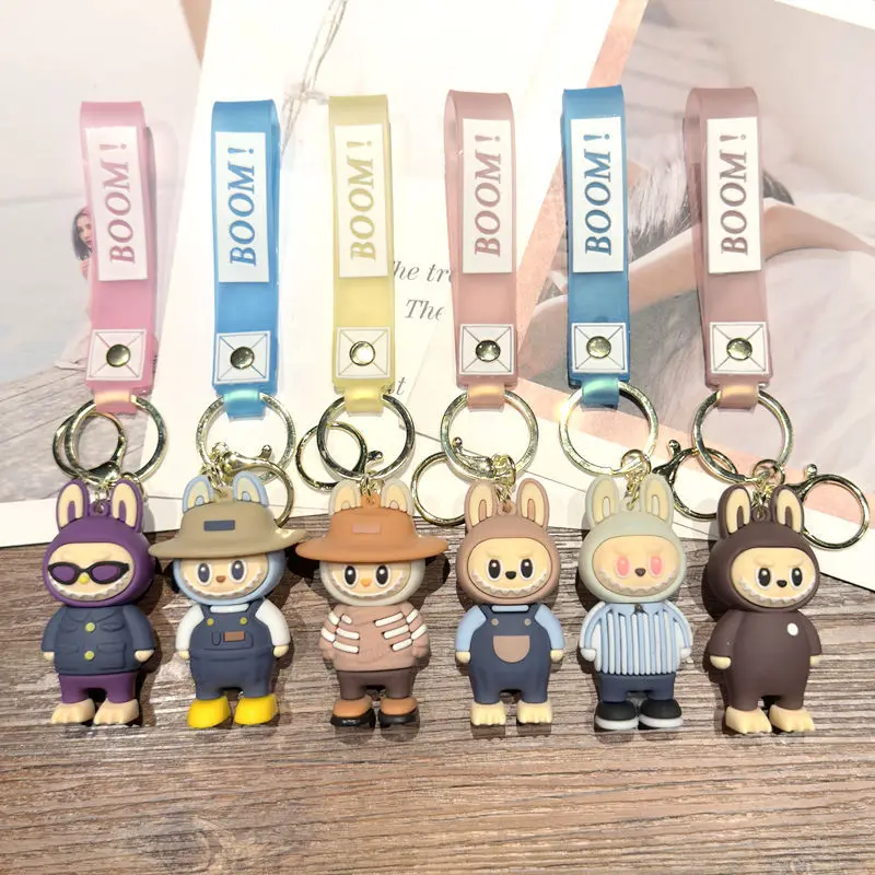 Cartoon Straw Hat Labubu Small Sheep Key Chain Pendant Cute Labubu Doll Schoolbag Car Key Pendant Accessories Gift Cartoon Straw Hat Labubu Small Sheep Key Chain Pendant Cute Labubu Doll Schoolbag Car Key Pendant Accessories Gift