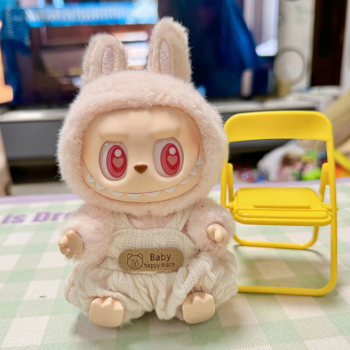 For Labubu Dolls Cute Mini Plush Doll'S Clothes Strap Pants Set Clothes Dolls DIY Accessories Gifts For Labubu Dolls Cute Mini Plush Doll'S Clothes Strap Pants Set Clothes Dolls DIY Accessories Gifts