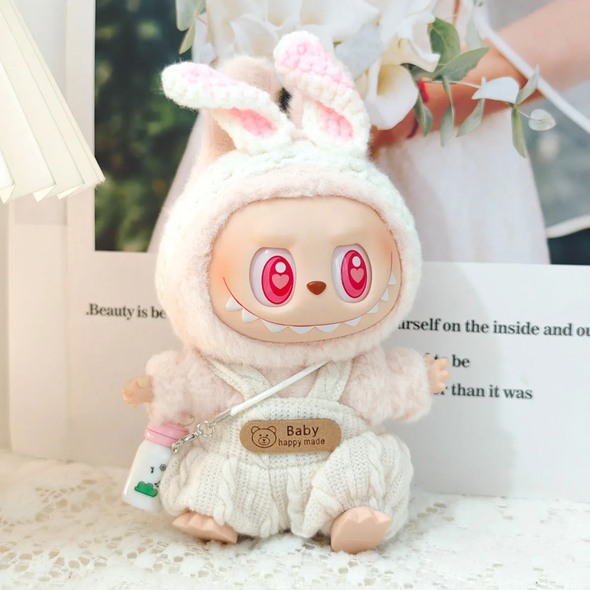 For Labubu Dolls Cute Mini Plush Doll'S Clothes Strap Pants Set Clothes Dolls DIY Accessories Gifts For Labubu Dolls Cute Mini Plush Doll'S Clothes Strap Pants Set Clothes Dolls DIY Accessories Gifts
