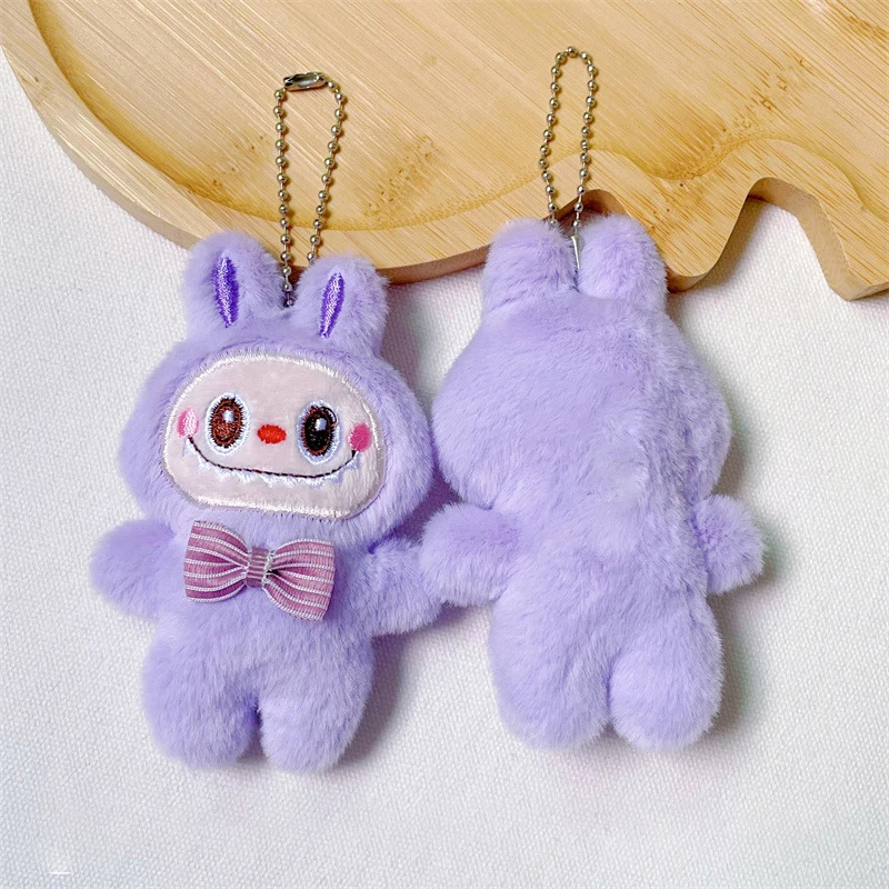 Cartoon Labubu Plush Toys Doll Keychain Kawaii Anime Pendant Keyring Cute Children Girls Birthday Gifts Backpack Hang Cartoon Labubu Plush Toys Doll Keychain Kawaii Anime Pendant Keyring Cute Children Girls Birthday Gifts Backpack Hang