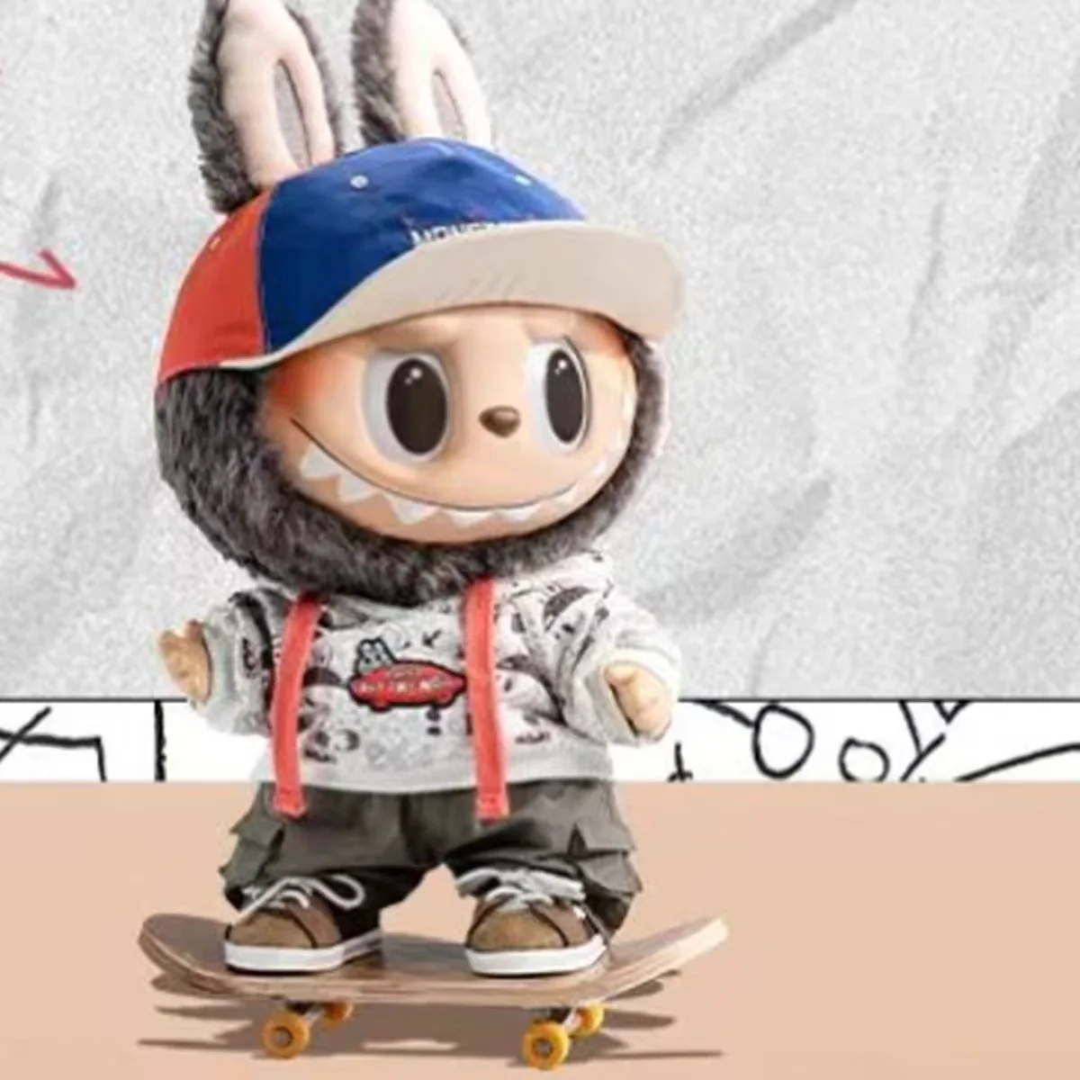 40cm Labubu Milan Fashion Week Joint Vinyl Limited Edition Plush Doll Purple Toy Doll Cute Pendant Cartoon Decor Toys Gift