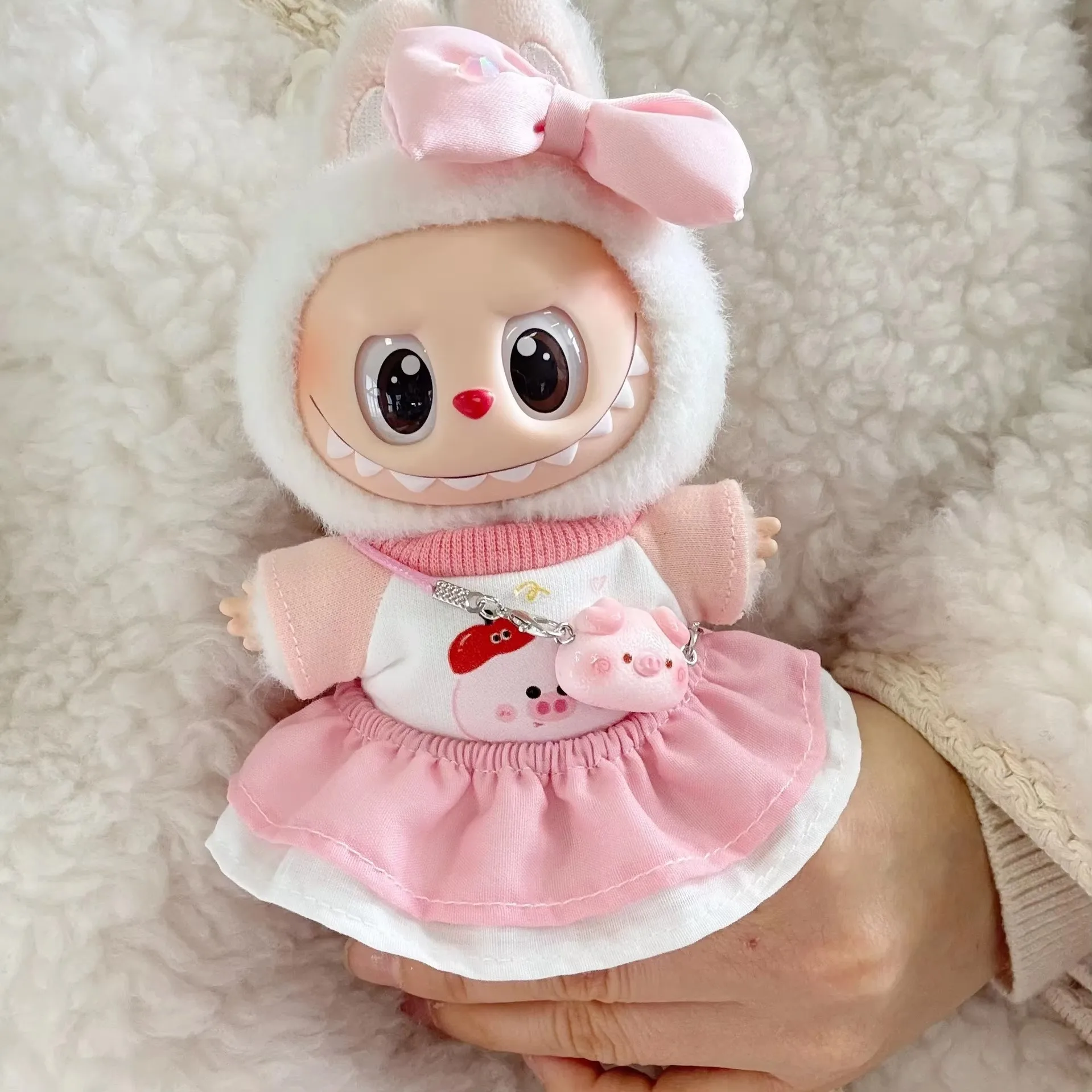 Original 17cm labubu clothes outfit Plush doll clothes Macaron Cute Clothing DIY Kid Gift Clothes Hair accessories v1v2 clothes Original 17cm labubu clothes outfit Plush doll clothes Macaron Cute Clothing DIY Kid Gift Clothes Hair accessories v1v2 clothes