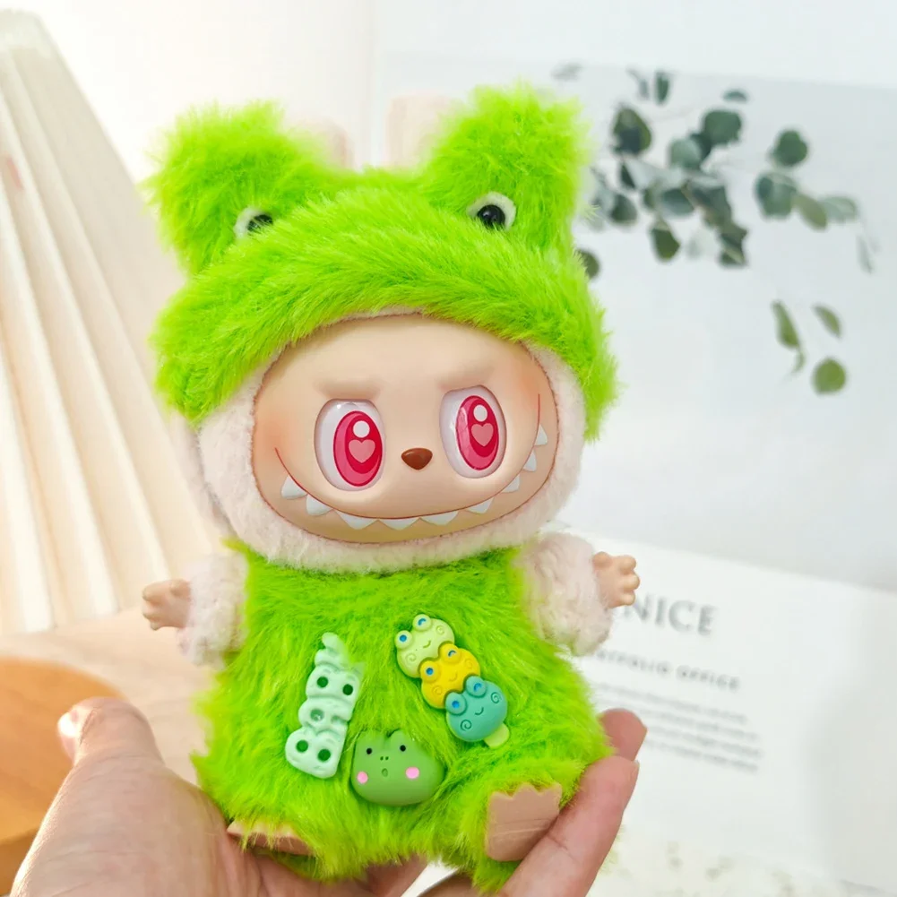 For Labubu V1 V2 Idol Cute Doll Clothes Fashion Sweater Outfit Accessories Sitting Party Pink White Striped Sweater Cup Clothing For Labubu V1 V2 Idol Cute Doll Clothes Fashion Sweater Outfit Accessories Sitting Party Pink White Striped Sweater Cup Clothing