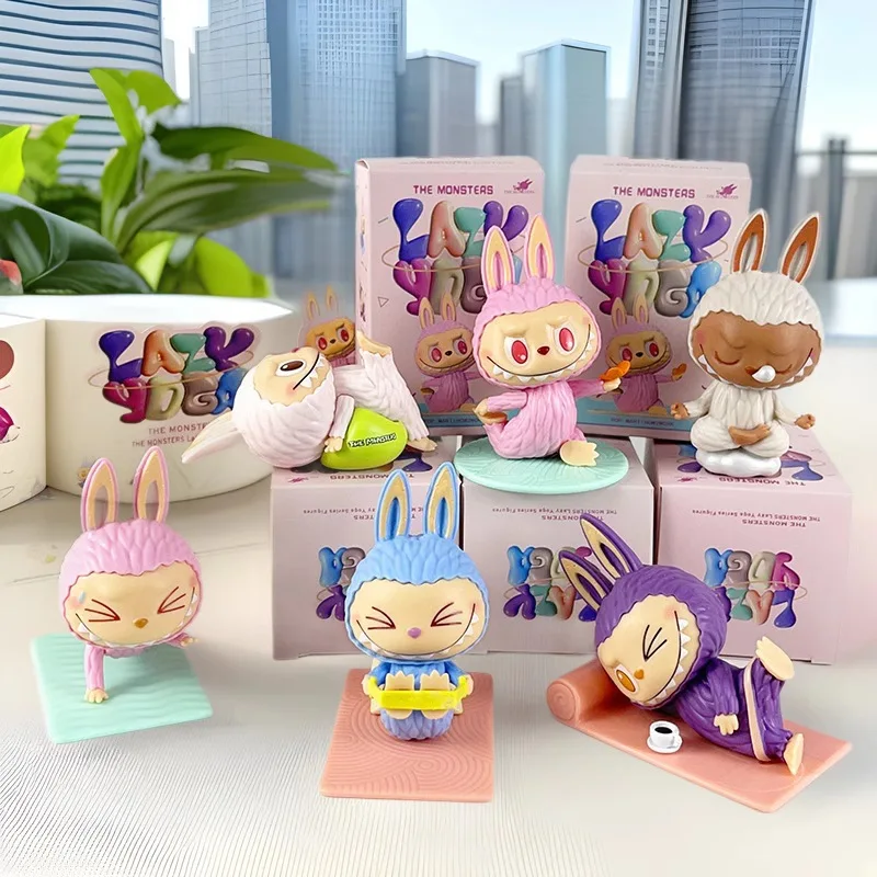Labubu Blind Box Figure Toy  Dolls Yoga Serise For Fans Children Christmas Birthday Gift