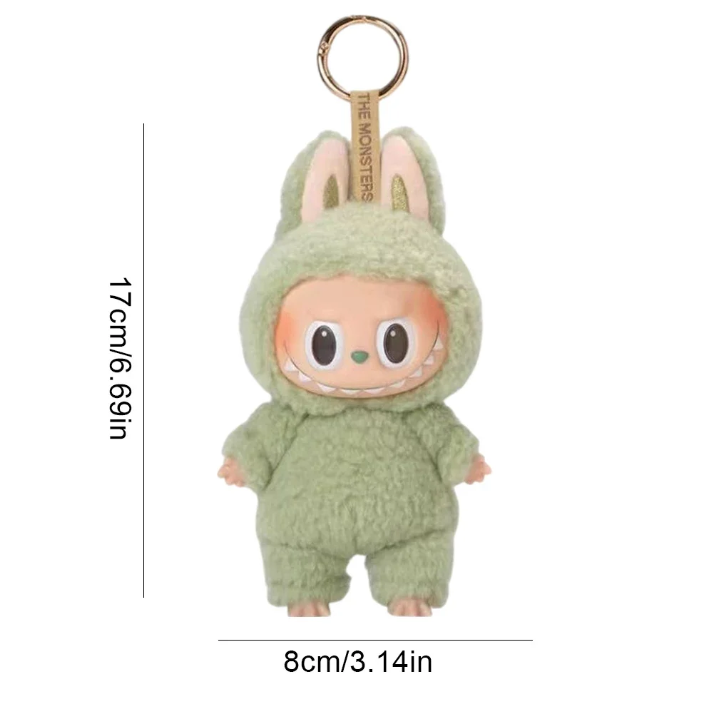 Labubu Monster Doll with Backpack Blind Box Heartbeat Macaron Mokoko Anime Character Guessing Bag Pendant Gift Replica