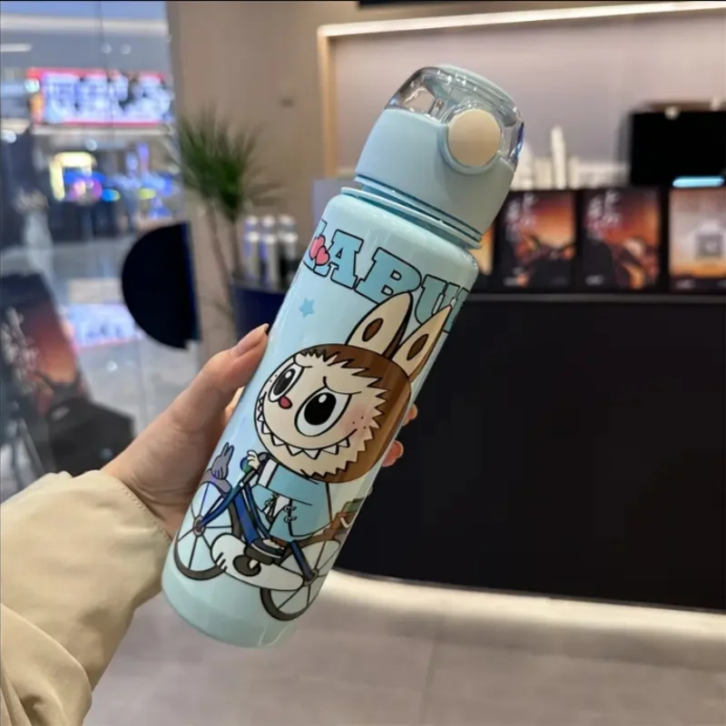 BPA-Free Visually Appealing Cartoon Water Bottle with Straw - Leak-Proof, Portable for Outdoor Sports, Fitness, Travel BPA-Free Visually Appealing Cartoon Water Bottle with Straw - Leak-Proof, Portable for Outdoor Sports, Fitness, Travel