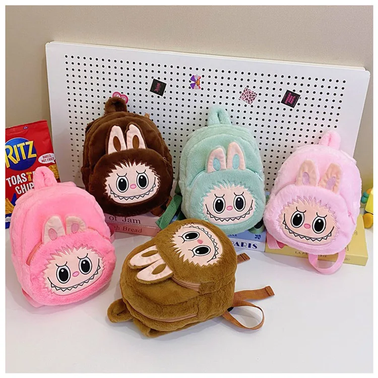 2024 Labubu Bakcpack for Girls Kids Cute Cartoon Plush Doll Bag Student Kawaii Backpack Outdoor Travel Bag 2024 Labubu Bakcpack for Girls Kids Cute Cartoon Plush Doll Bag Student Kawaii Backpack Outdoor Travel Bag
