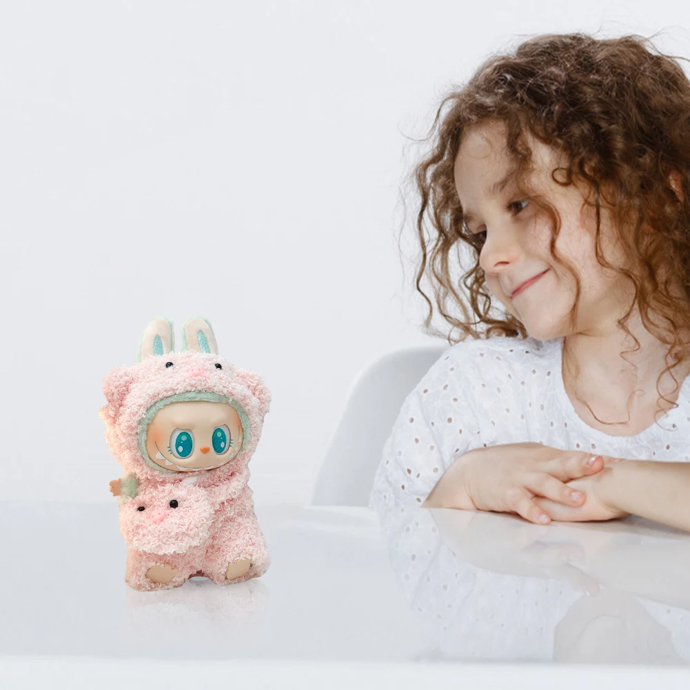 For Labubu V1 V2 Idol Cute Doll Clothes Fashion Sweater Outfit Accessories Sitting Party Pink White Striped Sweater Cup Clothing For Labubu V1 V2 Idol Cute Doll Clothes Fashion Sweater Outfit Accessories Sitting Party Pink White Striped Sweater Cup Clothing