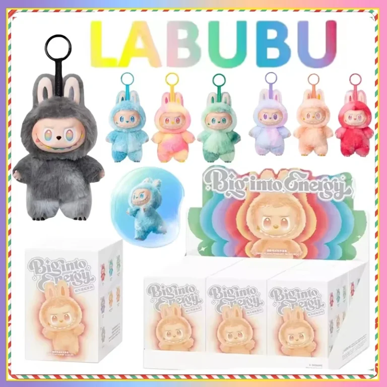 2024 Labubu Bakcpack for Girls Kids Cute Cartoon Plush Doll Bag Student Kawaii Backpack Outdoor Travel Bag