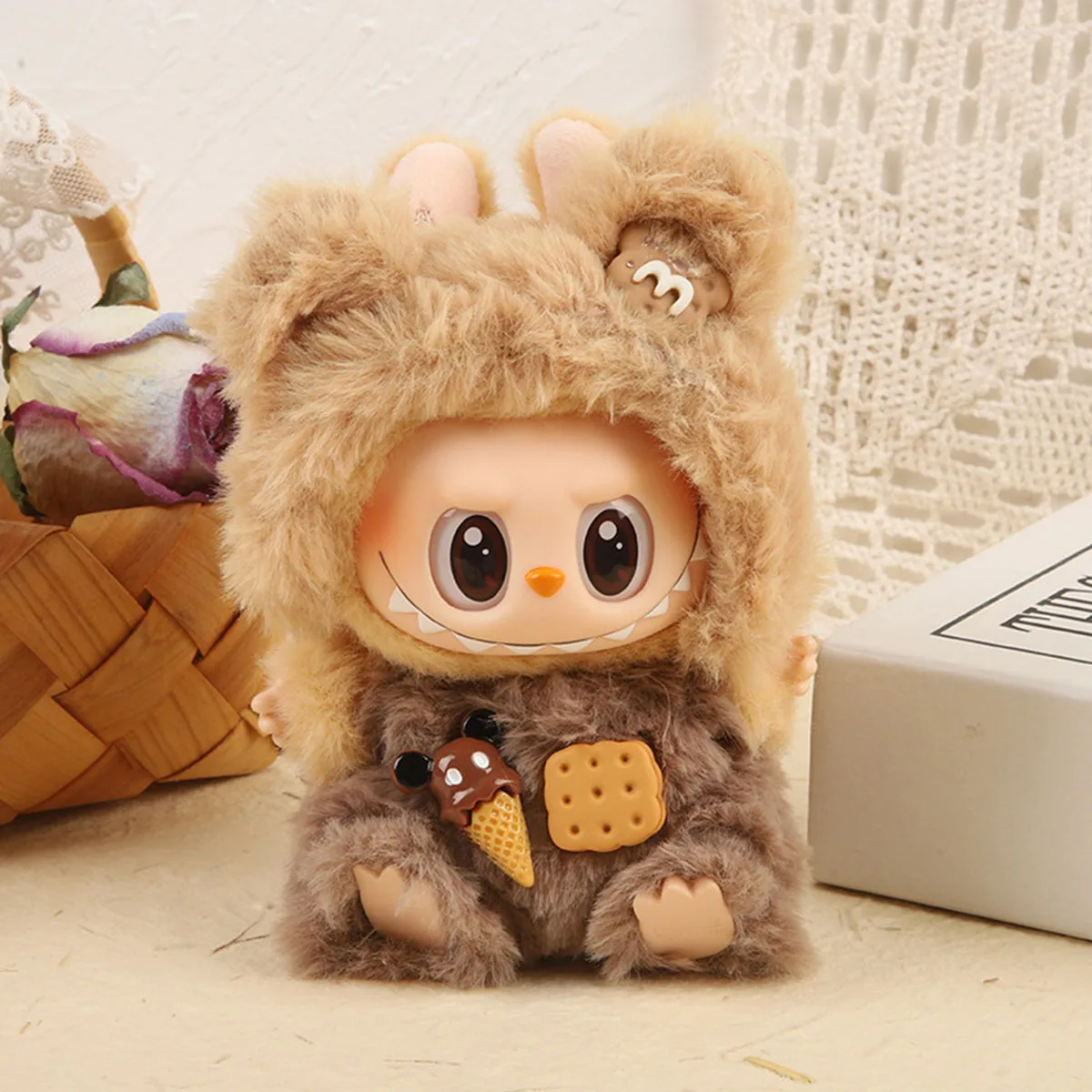 For Labubu Dolls Cute Mini Plush Doll'S Clothes Strap Pants Set Clothes Dolls DIY Accessories Gifts For Labubu Dolls Cute Mini Plush Doll'S Clothes Strap Pants Set Clothes Dolls DIY Accessories Gifts