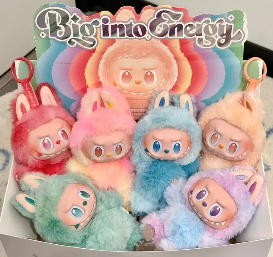 Suitable for LabubuV3 series heartbeat macaron enamel blind box PVC figurine table decoration cute doll children's birthday gift