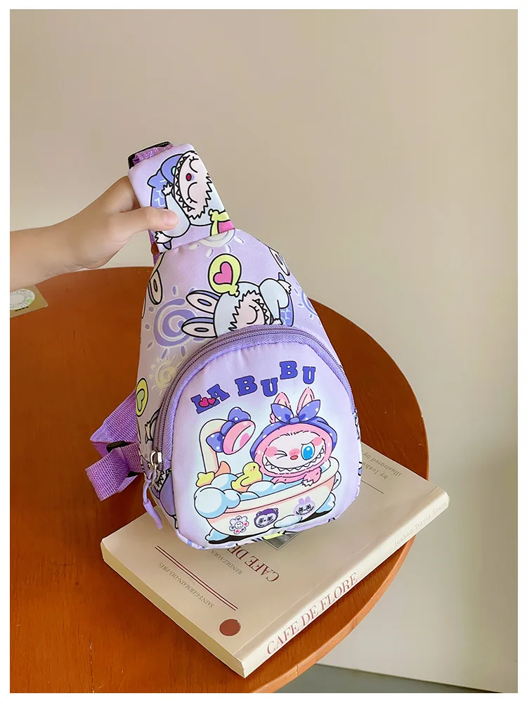 2024 Bubble Mart Labubu children's bag chest bag cartoon explosion girl accessories bag tide tide slimbopher bag 2024 Bubble Mart Labubu children's bag chest bag cartoon explosion girl accessories bag tide tide slimbopher bag