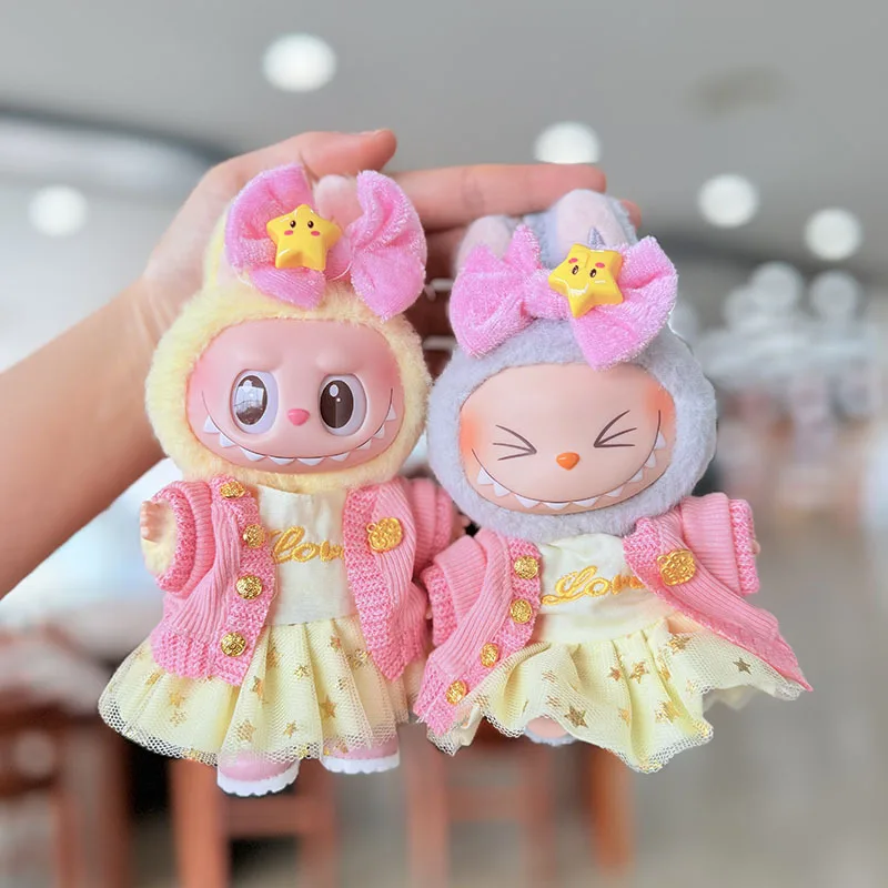 Original 17cm labubu clothes outfit Plush doll clothes Macaron Cute Clothing DIY Kid Gift Clothes Hair accessories v1v2 clothes Original 17cm labubu clothes outfit Plush doll clothes Macaron Cute Clothing DIY Kid Gift Clothes Hair accessories v1v2 clothes