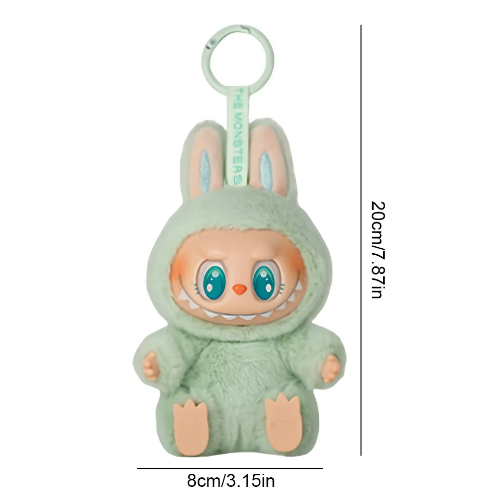 Labubu Monster Doll with Backpack Blind Box Heartbeat Macaron Mokoko Anime Character Guessing Bag Pendant Gift Replica