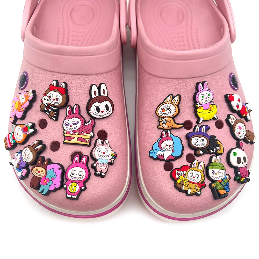 10pcs Labubu Shoe Flower Buckle for Men Women Anime Cartoon Cute Applique Boys Girls Shoes DIY Decorative Products Patch Toys 10pcs Labubu Shoe Flower Buckle for Men Women Anime Cartoon Cute Applique Boys Girls Shoes DIY Decorative Products Patch Toys