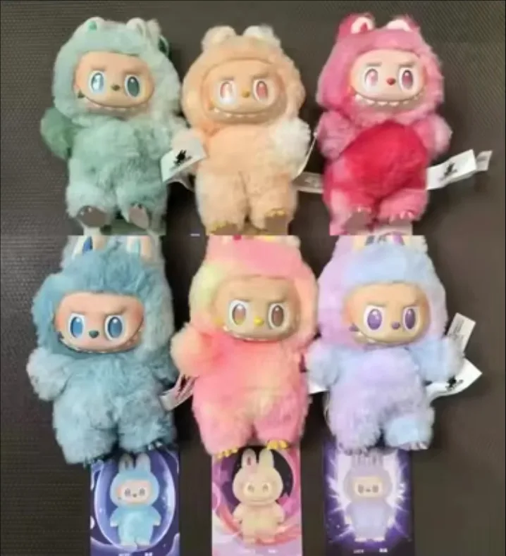 Suitable for LabubuV3 series heartbeat macaron enamel blind box PVC figurine table decoration cute doll children's birthday gift