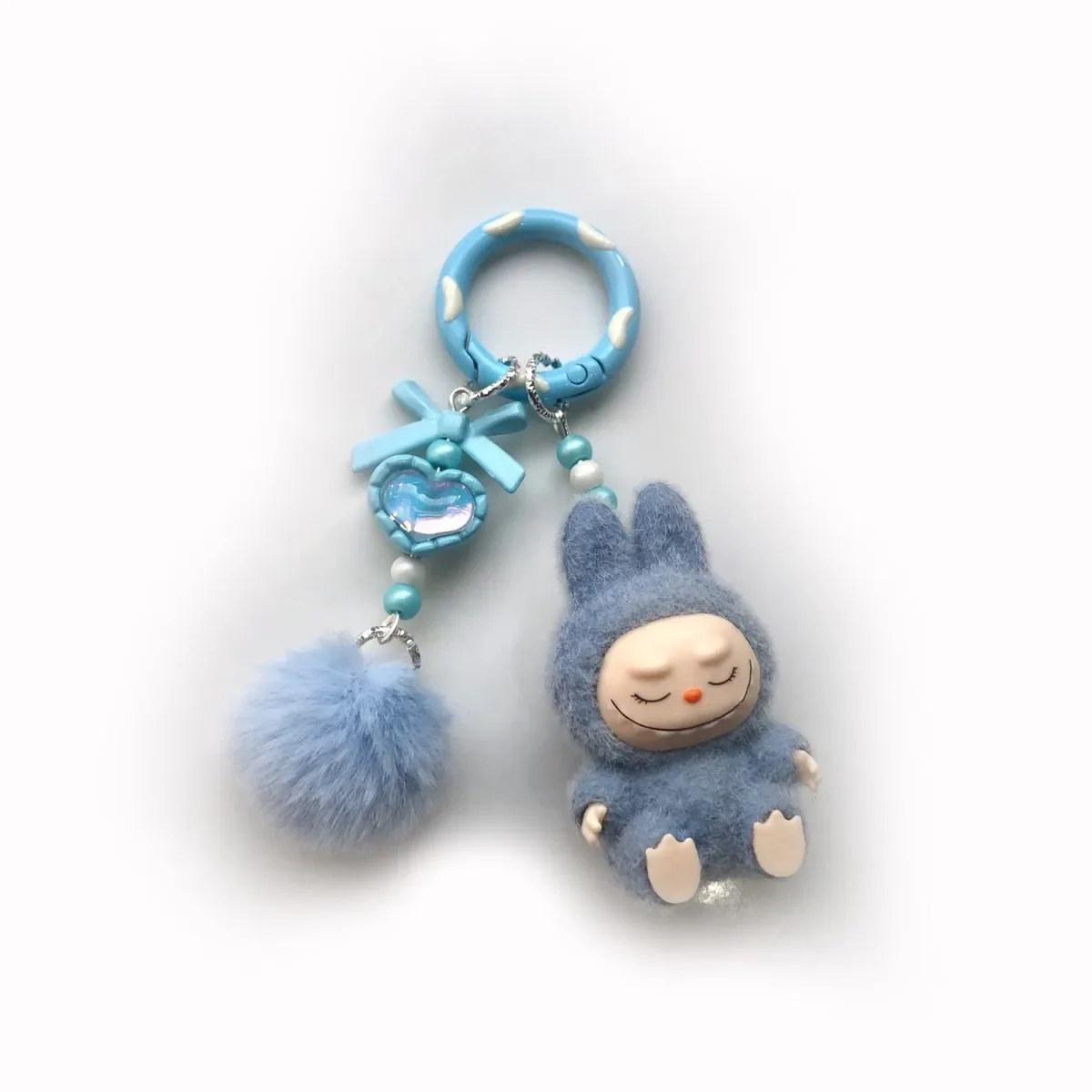 Kawaii Labubu Keychain Cartoon Creative Three-Dimensional Doll Students Schoolbag Pendant Car Keyring Women and Men Trend Gifts Kawaii Labubu Keychain Cartoon Creative Three-Dimensional Doll Students Schoolbag Pendant Car Keyring Women and Men Trend Gifts