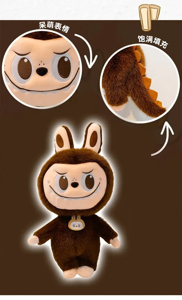 2025 Labubu Cartoon Ragdoll Plush Toys Mink Fur Cute Rabbit Ragdoll Accompany Sleep Plush Toy Pillow Children'S Christmas Gift