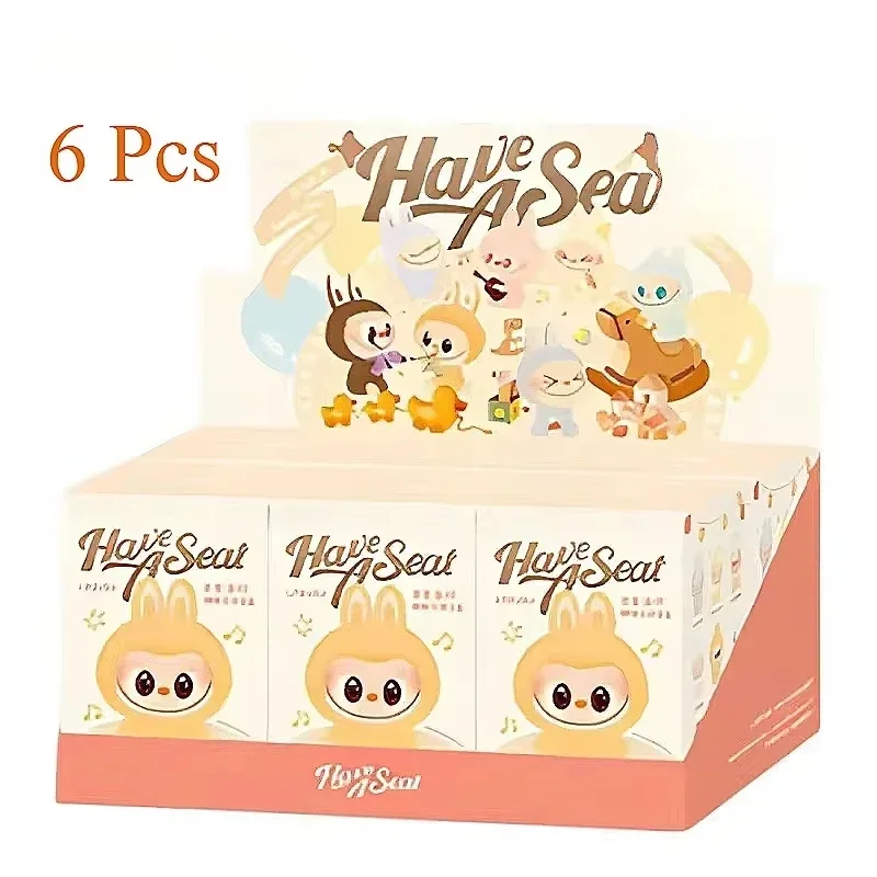 New High Quality Macaron 2 The Monsters Labubu Sitting Party Vinyl Plush Blind Box Decorative Surprise Box Doll Collection Gift