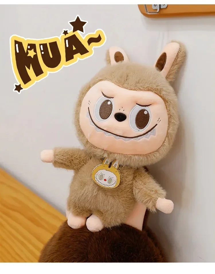 2025 Labubu Cartoon Ragdoll Plush Toys Mink Fur Cute Rabbit Ragdoll Accompany Sleep Plush Toy Pillow Children'S Christmas Gift
