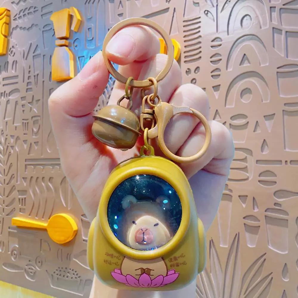 Creative Kapibala Luminous Keychain Cute Cartoon Space Capsule Capybara Keyring Schoolbag Pendant Trinket Friend Gift Creative Kapibala Luminous Keychain Cute Cartoon Space Capsule Capybara Keyring Schoolbag Pendant Trinket Friend Gift
